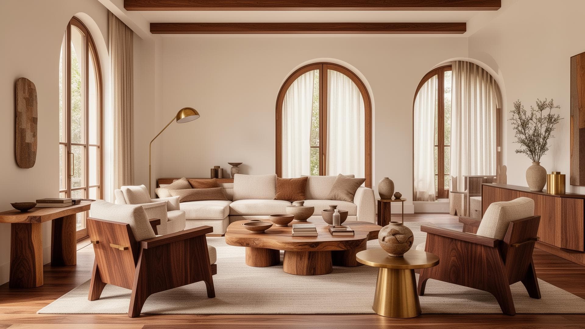 Beautifully designed interior with handcrafted furniture