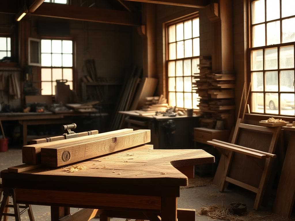 Artisan woodworking workshop